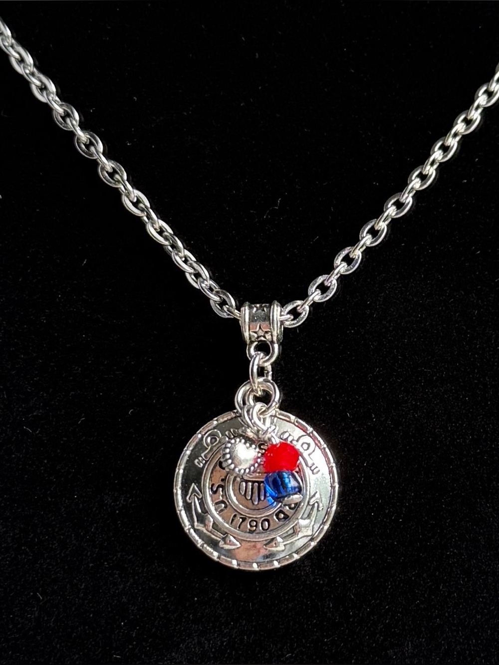 US Coast Guard  (USCG) Necklace 18-20"- Handmade, Hero Gift, USCG Gift